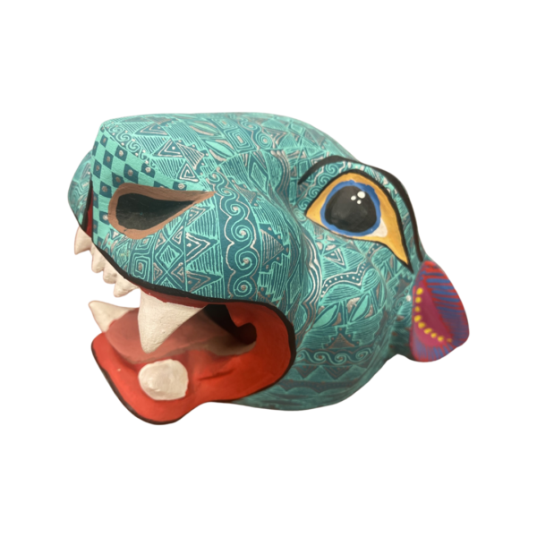 Jaguar Alebrije Hecho de Barro Pintado a Mano - Imagen 2