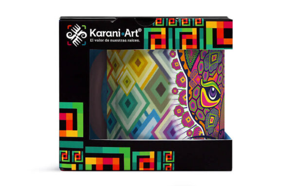 Taza Jaguar en Huichol - Imagen 3